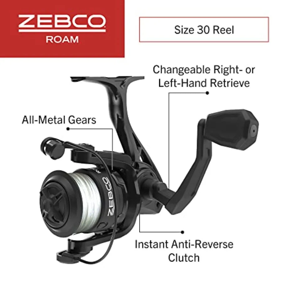 Spinning Reel and Fishing Rod Combo with Split ComfortGrip Rod Handle for Enhanced Control and Precision in Freshwat