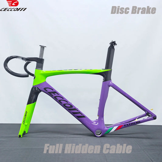 Light Weight Road Bike Frame Full Carbon Racing Road Bicycle Frames Carbon Fiber Fork 700x32C Road Bike Wheelset Disc Brake