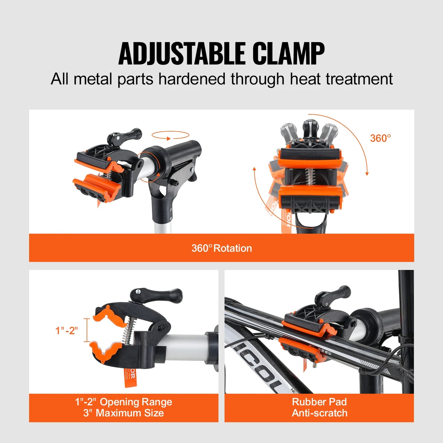 SucceBuy Bike Repair Stand 66 lbs Heavy-duty Aluminum Bicycle Repair Stand Adjustable Height Bike Maintenance Workstand Foldable