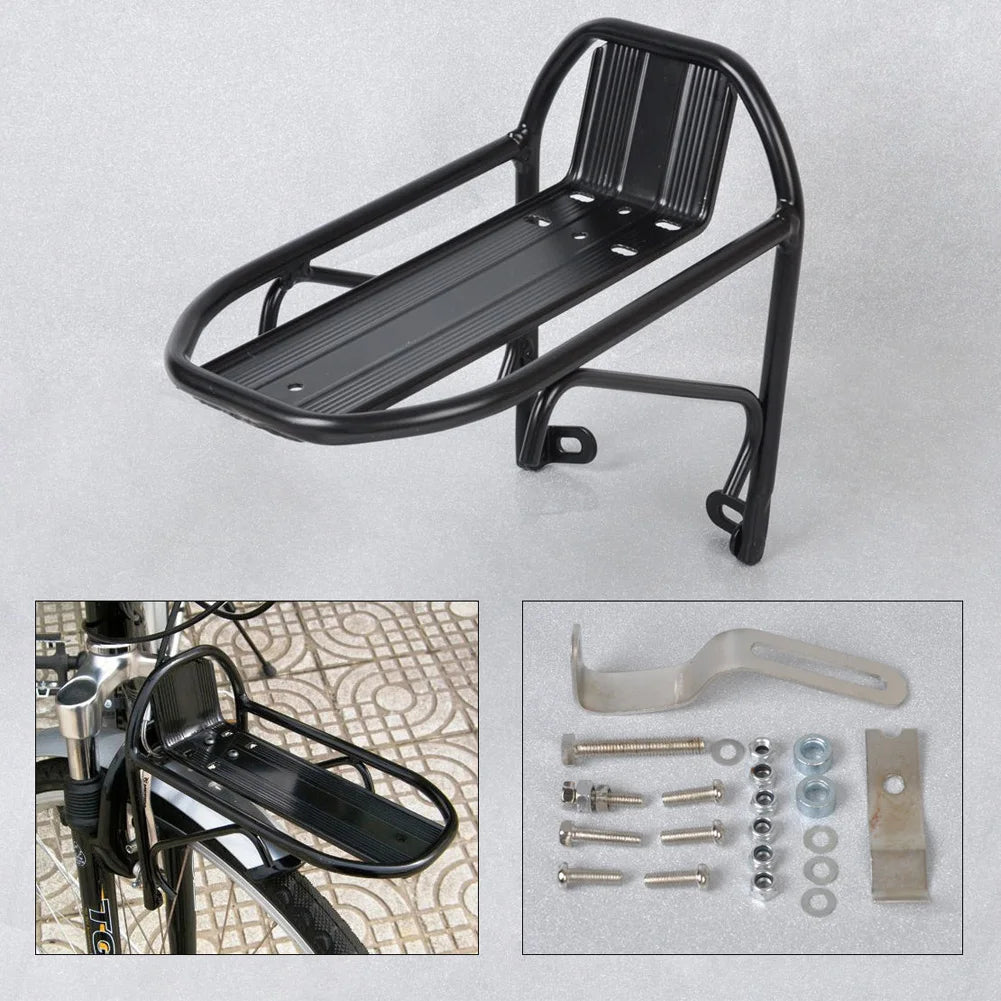 Bike Front Rack Bicycle Front Rack 10KG Load Capacity Luggage Carrier Aluminum Alloy Cycling Equipment Stand for Mountain Bike