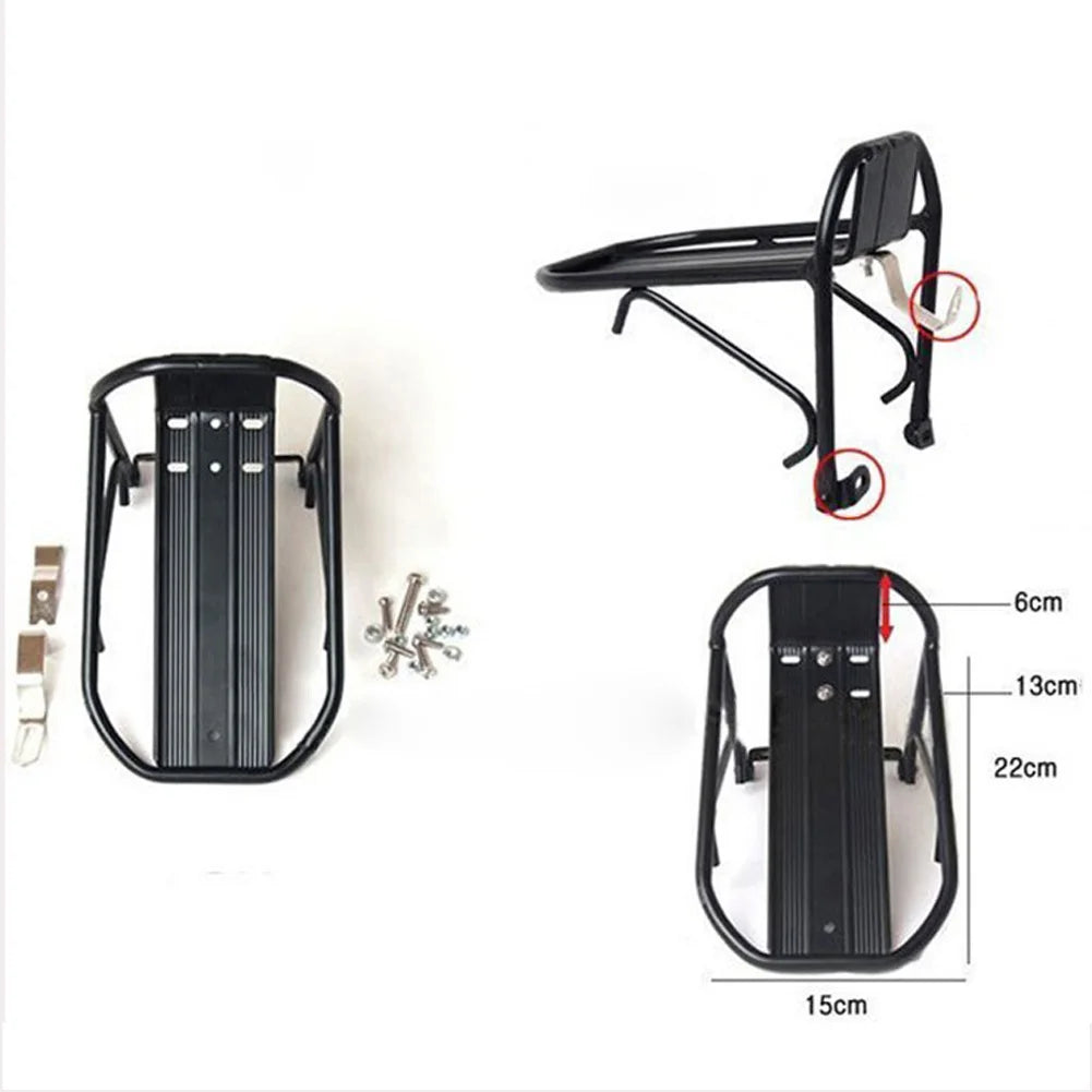 Bike Front Rack Bicycle Front Rack 10KG Load Capacity Luggage Carrier Aluminum Alloy Cycling Equipment Stand for Mountain Bike