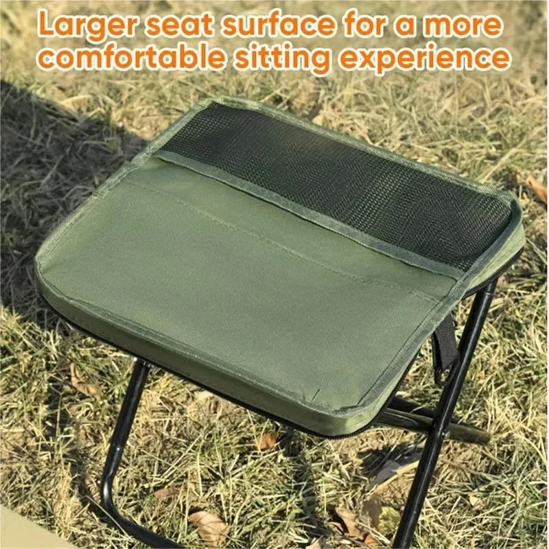Folding Stool Mini Outdoor Camping Stool Portable Hunting Seat with Zippered Bag Slacker Chairs for Fishing Travelling Picnics