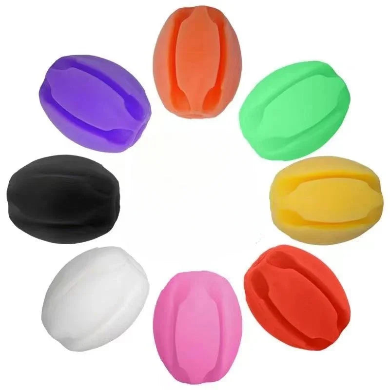 2pc Silicone String Fishing Rod Ball Retractor Protective Case Storage Fixed Buckle Rod Bind Device Fishing Gear Outdoor Fish CN