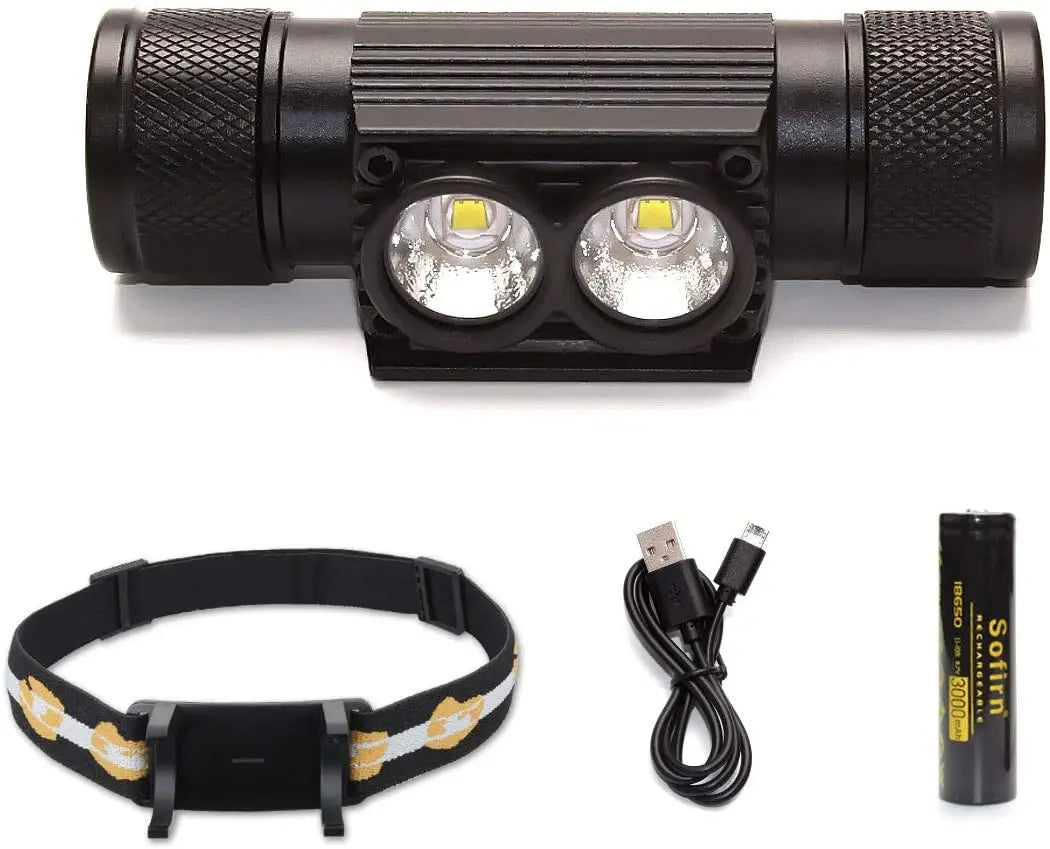 H25LR LED 90 High CRI Rechargeable Headlamp Powerful Lightweight Head Flashlight with Bright White Light  660nm Deep Red Torch
