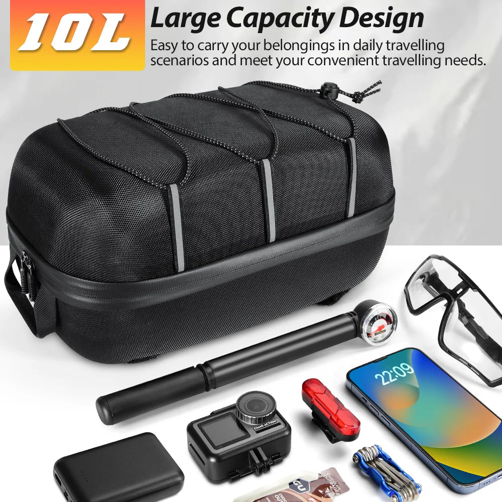 NEWBOLER Brompton Bicycle Rear Seat Bag MTB Bike Rack Bag Trunk Pannier Cycling Large Capacity Waterproof Travel Bag ﻿