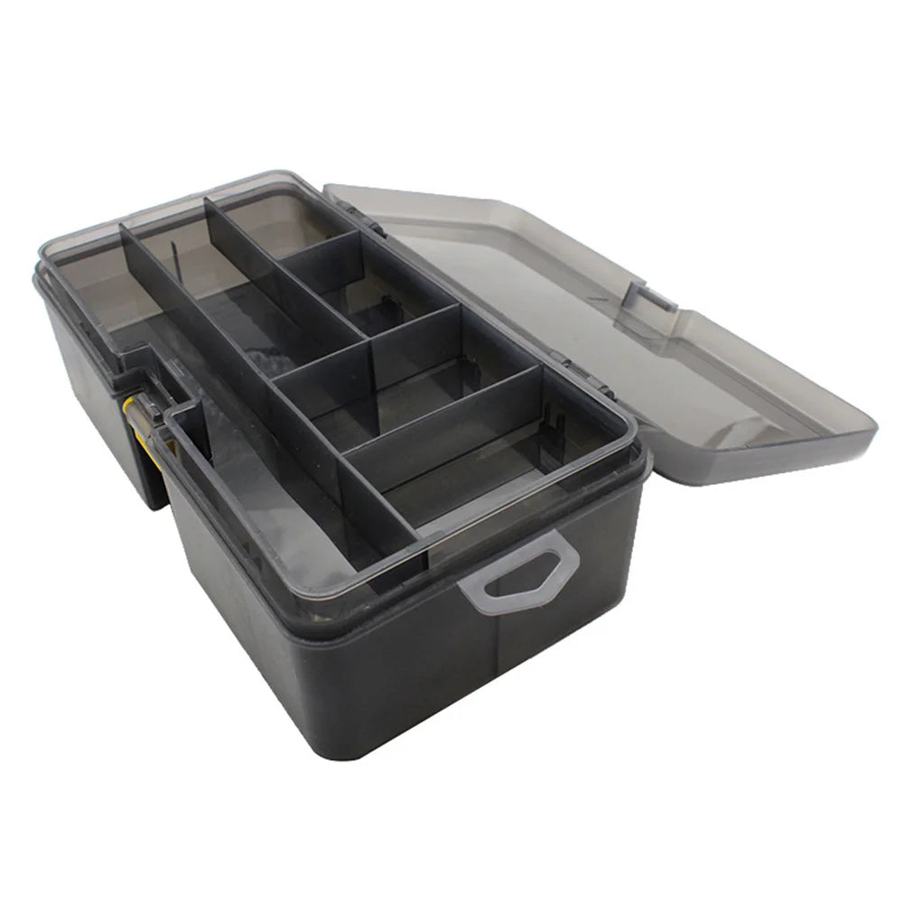 Double Layer Bait Lure Hook Accessories Box Waterproof Plastic Lures Hook Minnow Bait Storage Case Multifunctional Fishing Tool