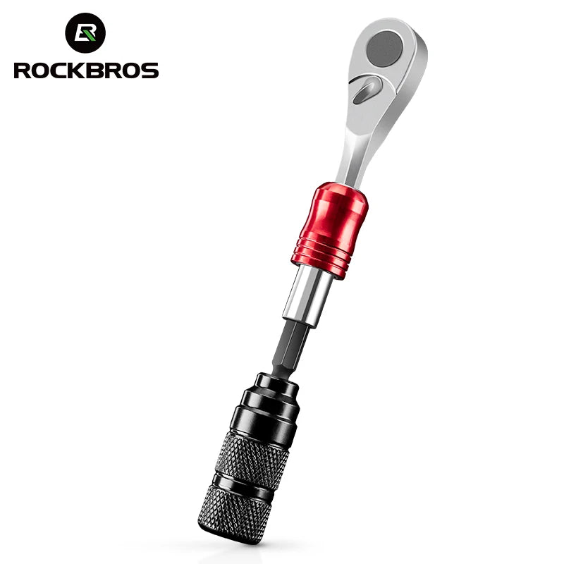 ROCKBROS Portable Bicycle Ratchet Maintenance Tool Kit Set for Road Mountain Bikes Hexagon Wrenches Sockets 72 Tooth Ratchet