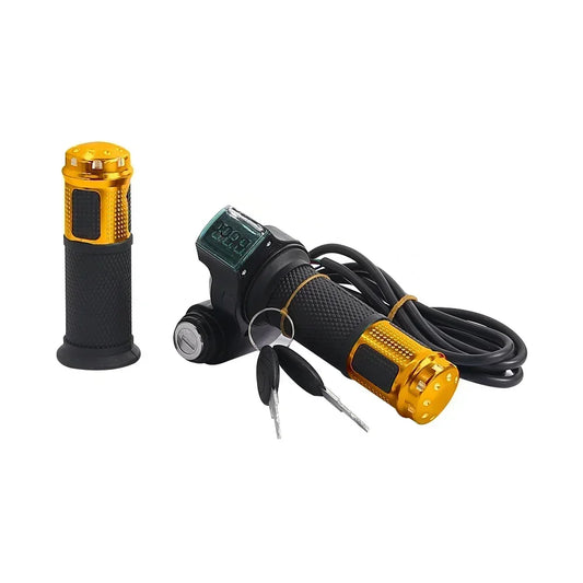 12V-90V Twist Throttle Accelerator for Electric Bike Scooter Throttle with Led Digital Display Indicator Key Switch Accessories