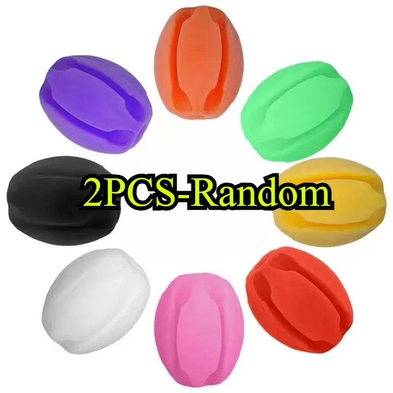 2pc Silicone String Fishing Rod Ball Retractor Protective Case Storage Fixed Buckle Rod Bind Device Fishing Gear Outdoor Fish CN