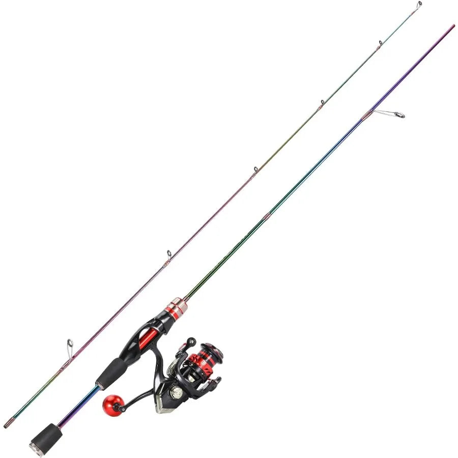 Ultralight Graphite Spinning Fishing Rod and Reel Combo for Precision Casting and Light Tackle Applications 2Piece Design with