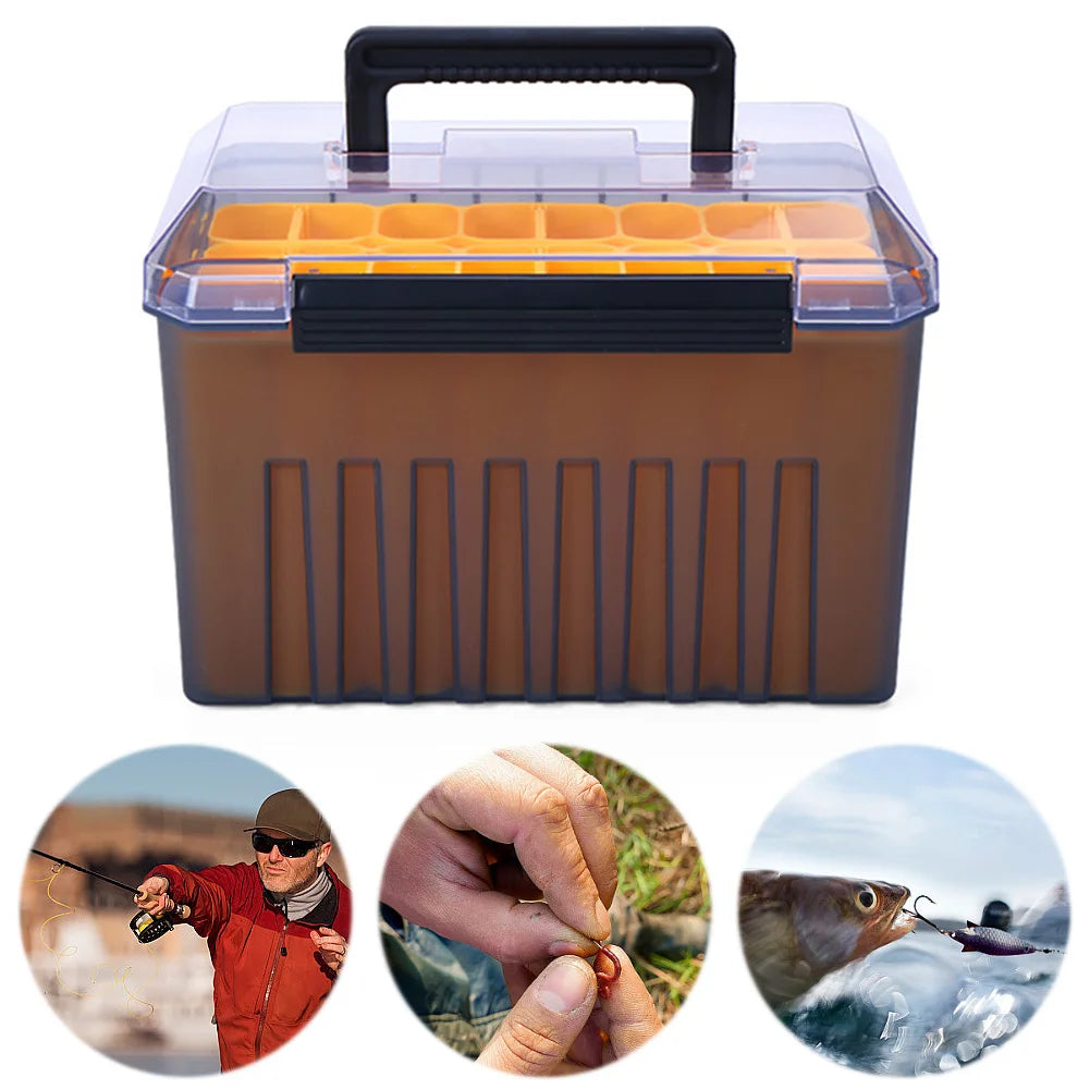 24 Grids Webfoot Octopus Egi Storage Organizer Box Squid Jig Container Hard Lure Sea Tool Case Fishing Accessories