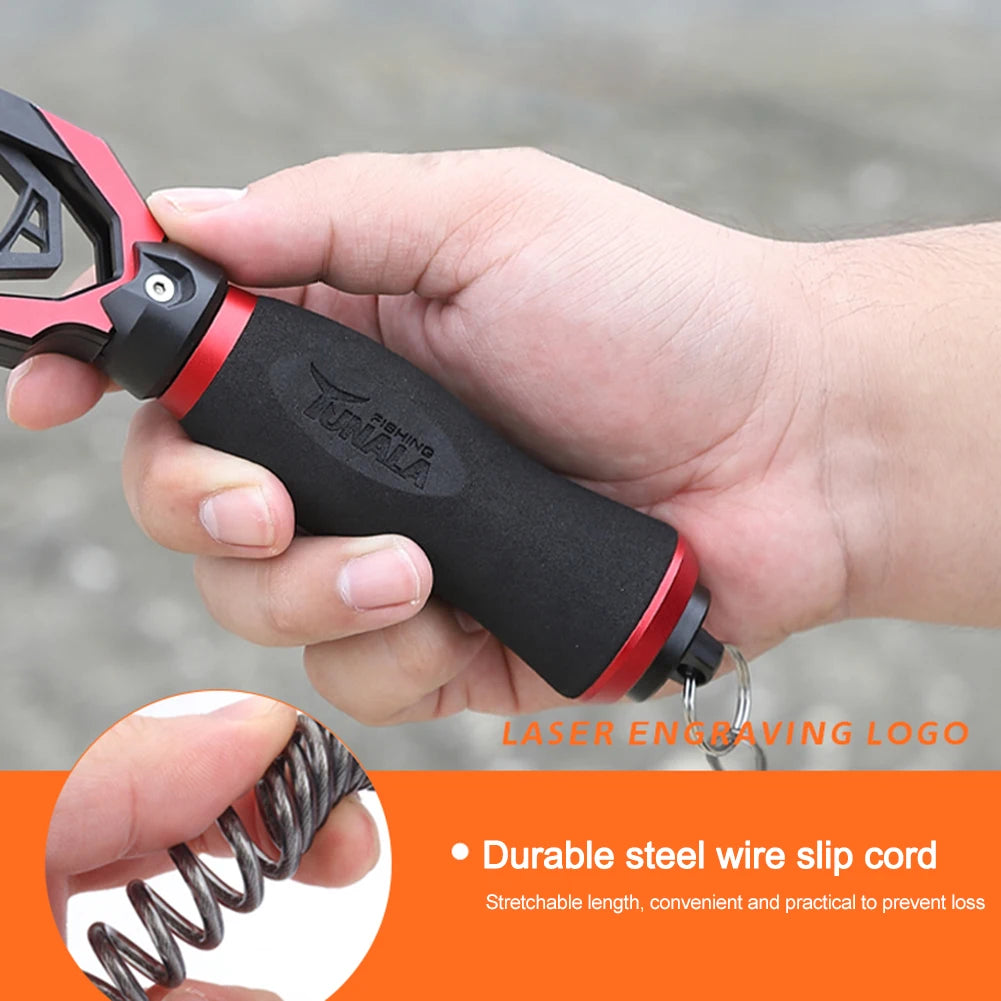 Multifunctional Fish Grip Fish Lip Gripper Aluminum Alloy Fish Controller One Hand Operation Anti Slip Fishing Supplies