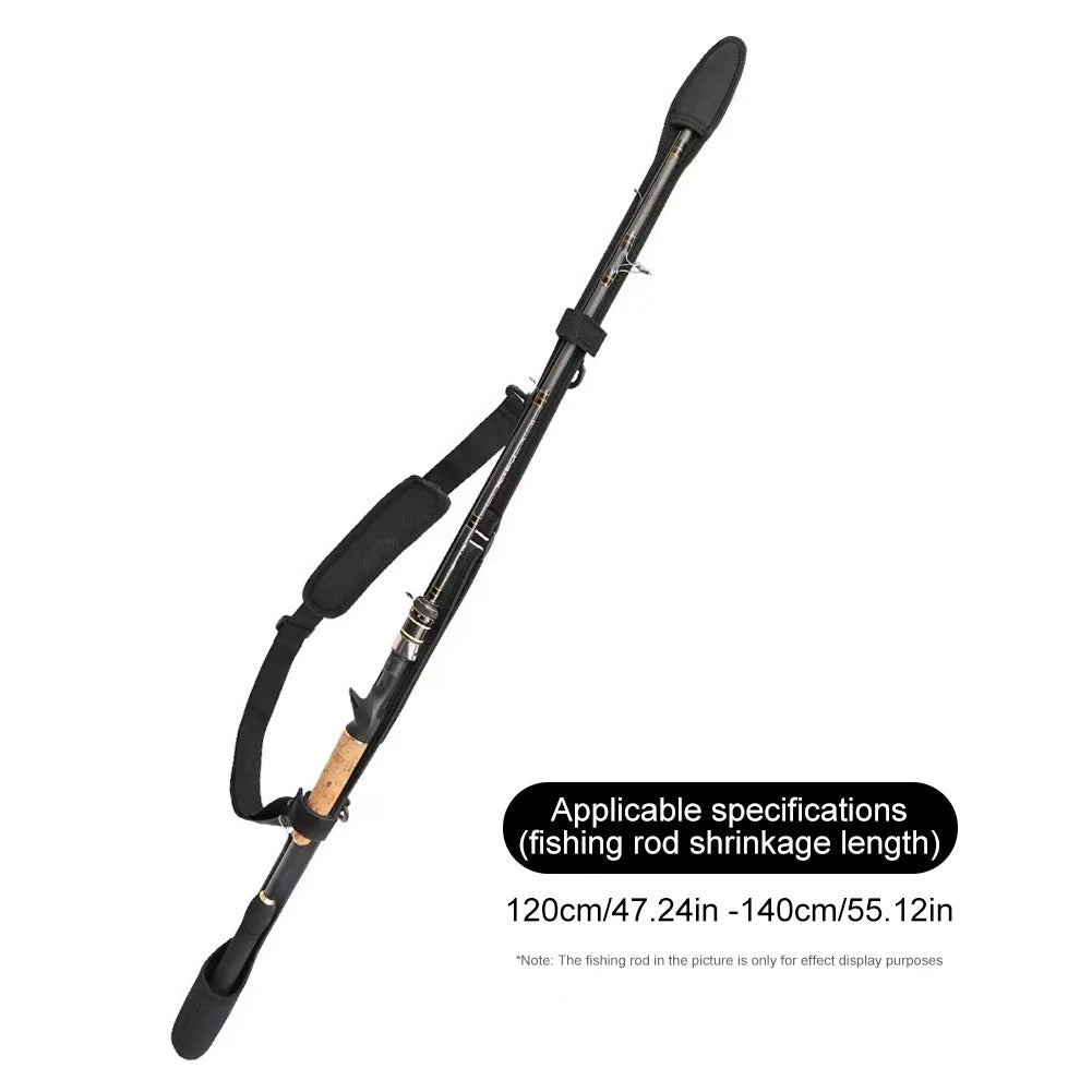 Fishing Rod Carry Strap Adjustable Fishing Rod Protective Bags Portable Wear-resistant Fastener Tie Fishing Accessories