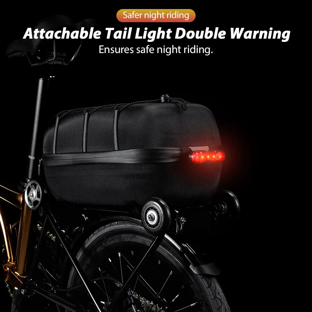 NEWBOLER Brompton Bicycle Rear Seat Bag MTB Bike Rack Bag Trunk Pannier Cycling Large Capacity Waterproof Travel Bag ﻿