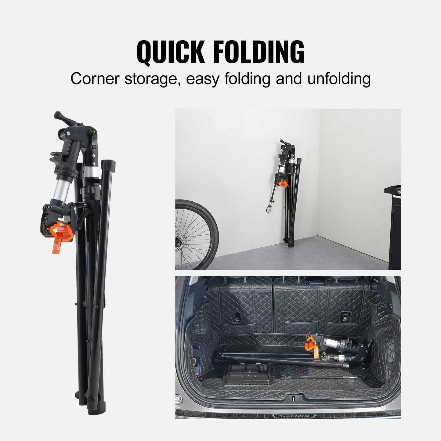 SucceBuy Bike Repair Stand 66 lbs Heavy-duty Aluminum Bicycle Repair Stand Adjustable Height Bike Maintenance Workstand Foldable