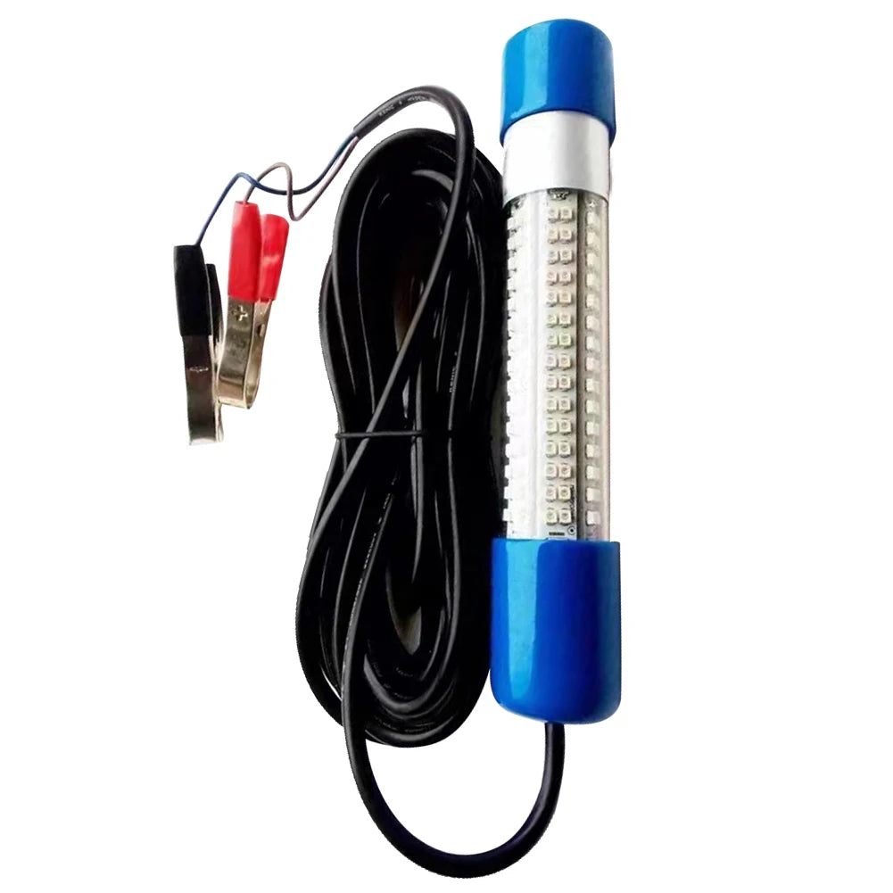 Underwater Fishing Light 50W Fish Lure Bait Finder Lamp 12-24V Glowing Fish Attractor Waterproof for Squid Shrimp Krill