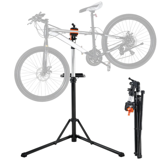 SucceBuy Bike Repair Stand 66 lbs Heavy-duty Aluminum Bicycle Repair Stand Adjustable Height Bike Maintenance Workstand Foldable