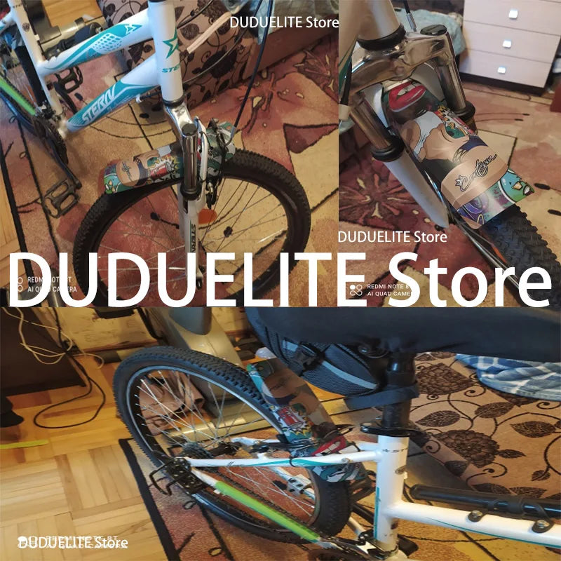 Enlee 3D Bicycle Paster Frame Scratch-Resistant Protector MTB Road Bike Best Glue Removeable Sticker Anti-Skid Guard Frame Cover