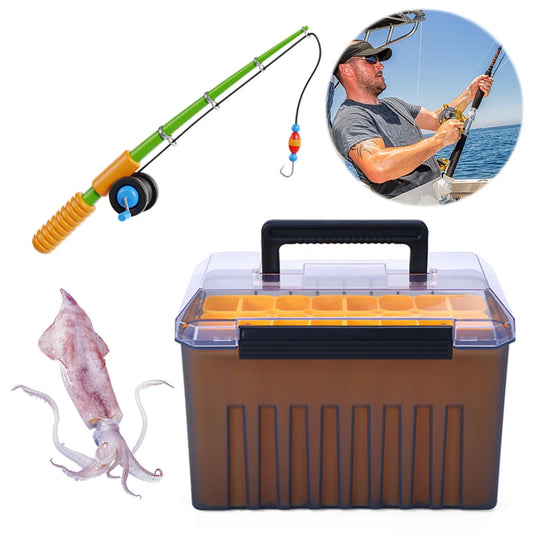 24 Grids Webfoot Octopus Egi Storage Organizer Box Squid Jig Container Hard Lure Sea Tool Case Fishing Accessories