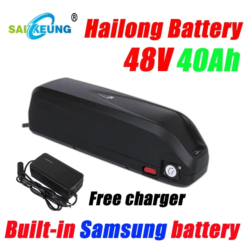 Hailong 48V 36V 52v 60v 72v Electric Cycle Battery 18650 Cells Pack 20 25 30 40 45 50 60Ah Fuel Ebike Battery for Bafang Tszz8