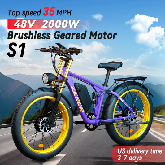 Zeegr S1 E-Bike Dual MotorAWD 2000W 60 Miles 35MPH Electric Bike 7 speeds dual motor 2000w  mountain electric bicycle with ce