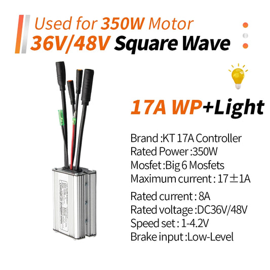 Ebike KT Controller  36V/48V LCD3 LCD4 LCD5 Display  SM Waterproof  Plug Electric Bicycle Squarewave Controller Conversion