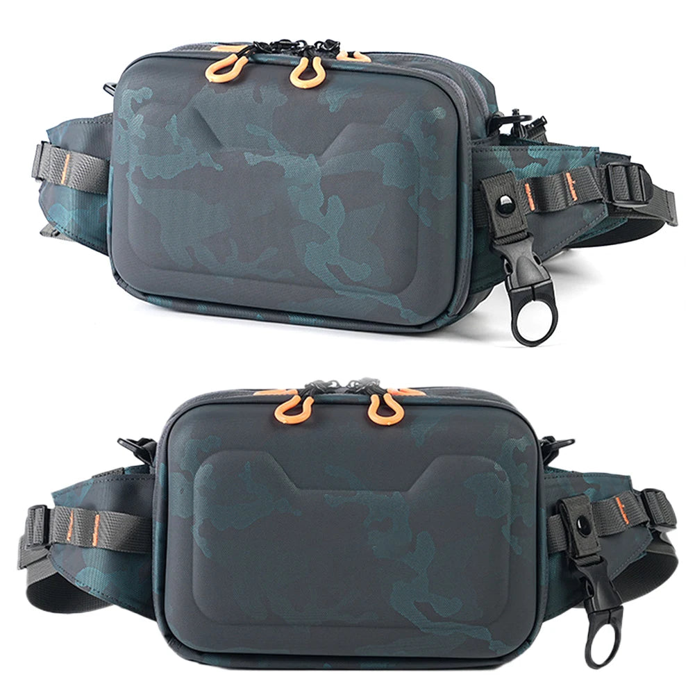 Waist Bag Waterproof Fishing Fanny Pack with Adjustable Belt Fishing Shoulder Bag for Outdoor Hiking Fishing