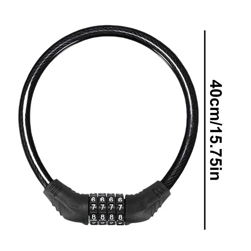 Bikes Chain Lock 4 Digit Heavy Duty Keyless Bicycles Lock Resettable Anti Theft Bicycles Lock For Electric Scooter Bikes