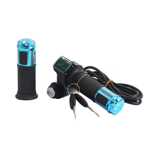 12V-90V Twist Throttle Accelerator for Electric Bike Scooter Throttle with Led Digital Display Indicator Key Switch Accessories