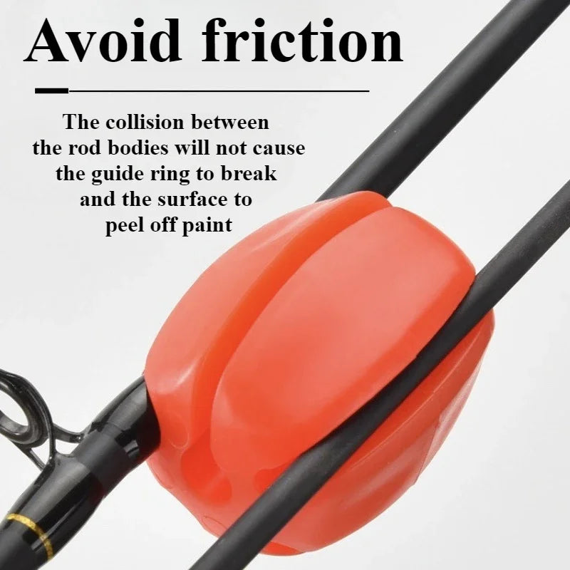2pc Silicone String Fishing Rod Ball Retractor Protective Case Storage Fixed Buckle Rod Bind Device Fishing Gear Outdoor Fish CN