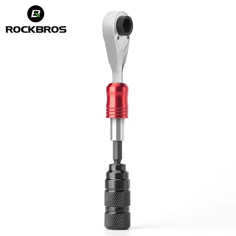 ROCKBROS Portable Bicycle Ratchet Maintenance Tool Kit Set for Road Mountain Bikes Hexagon Wrenches Sockets 72 Tooth Ratchet
