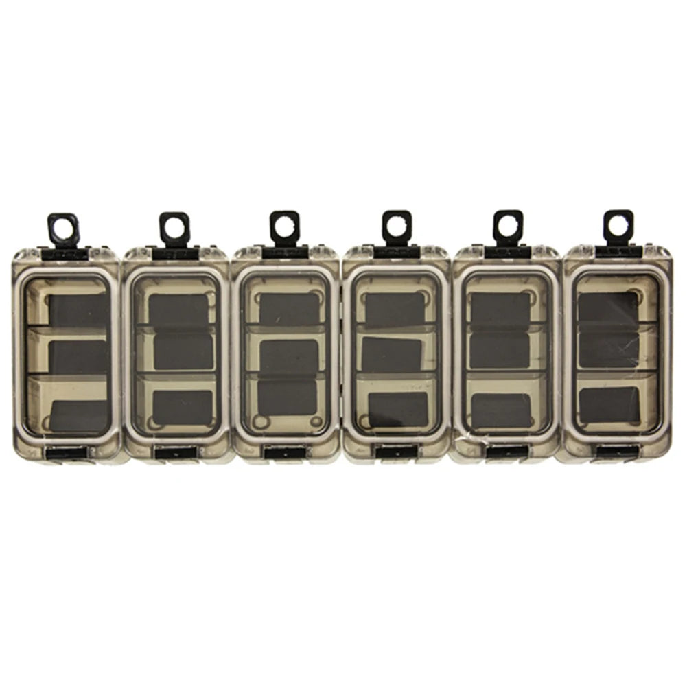 6Pcs Magnetic Outdoor Fishing Box Waterproof Fishing Hook Accessories Storage Box Expandable for Bass Carp Fishing Accessories
