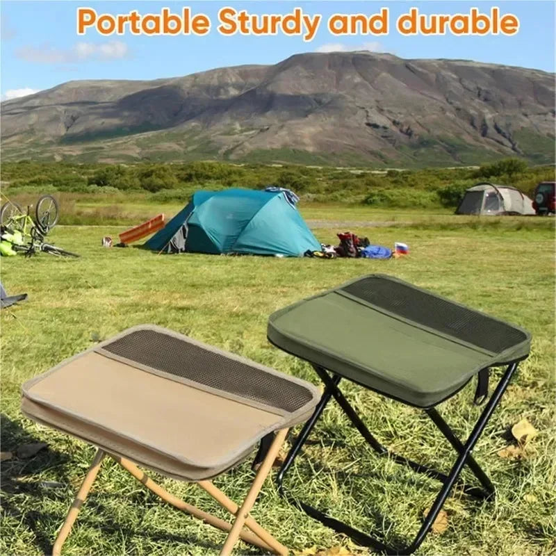 Folding Stool Mini Outdoor Camping Stool Portable Hunting Seat with Zippered Bag Slacker Chairs for Fishing Travelling Picnics