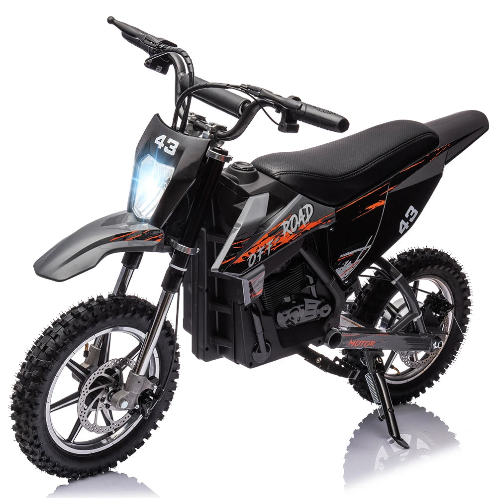 Electric Dirt Bike 36v for Kids 8-14Y, 15.5MPH 350w Brushless and 500w Brushed Off-Road Motorcycle, High-Speed for Teens
