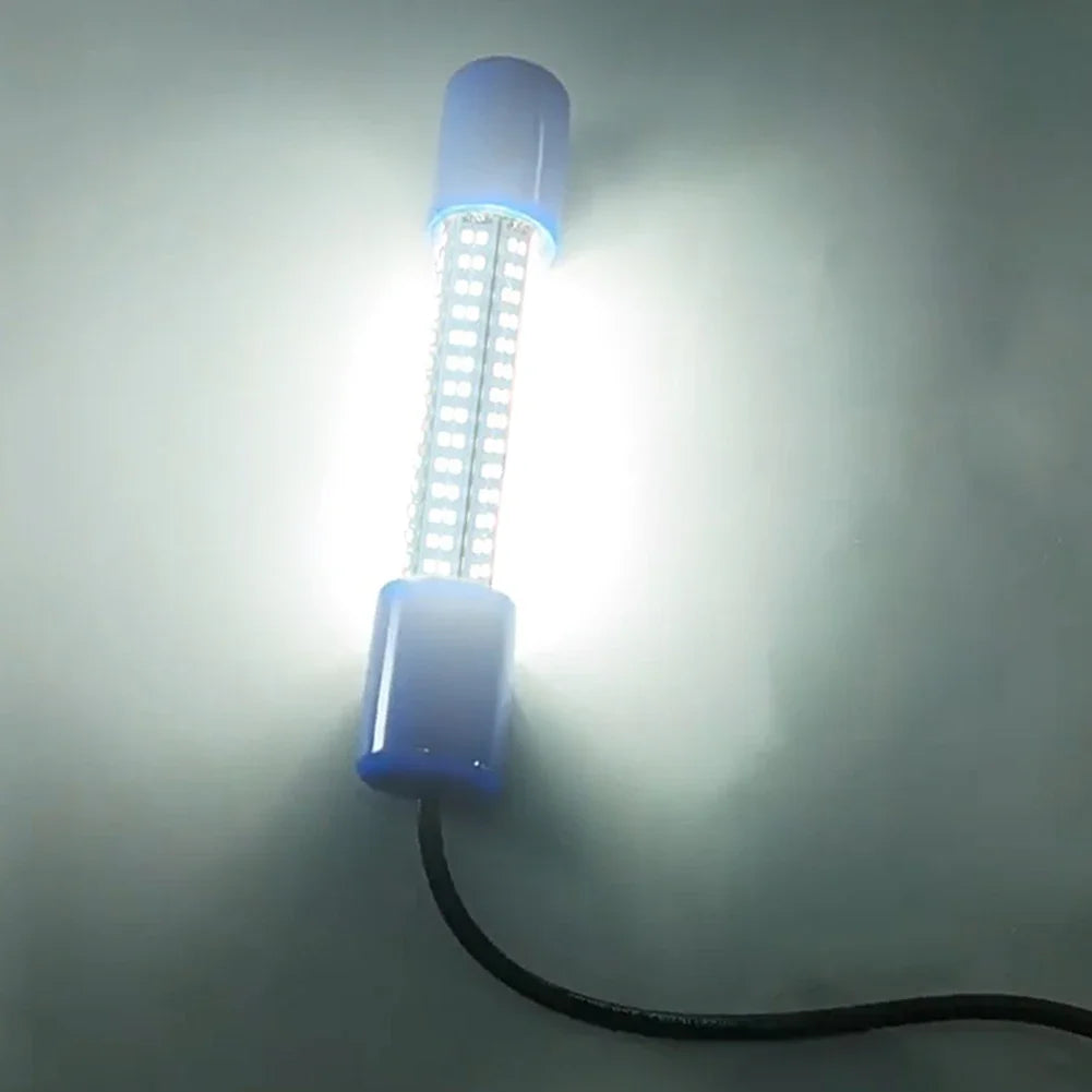 Underwater Fishing Light 50W Fish Lure Bait Finder Lamp 12-24V Submersible Boat Lamp Waterproof for Squid Shrimp Krill