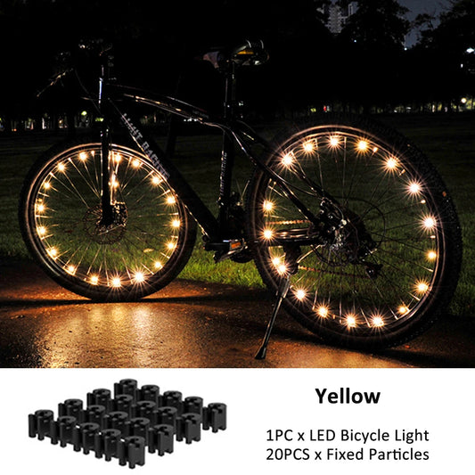 2024 New Colorful LED Wheel Lights Front and Rear Spoke Lights Cycling Decoration Tire Strip Light Accessories Bicycle Lights