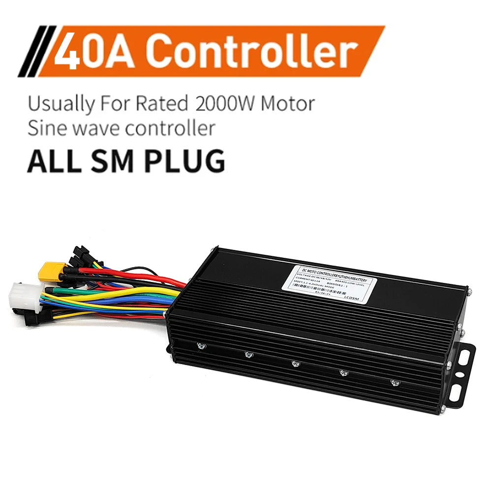 Ebike SineWave Three mode controller 24V-52V 17A 26A 30A 40A 45A TFT Display  throttle Hall unlimited motor 350W-2000W Moto