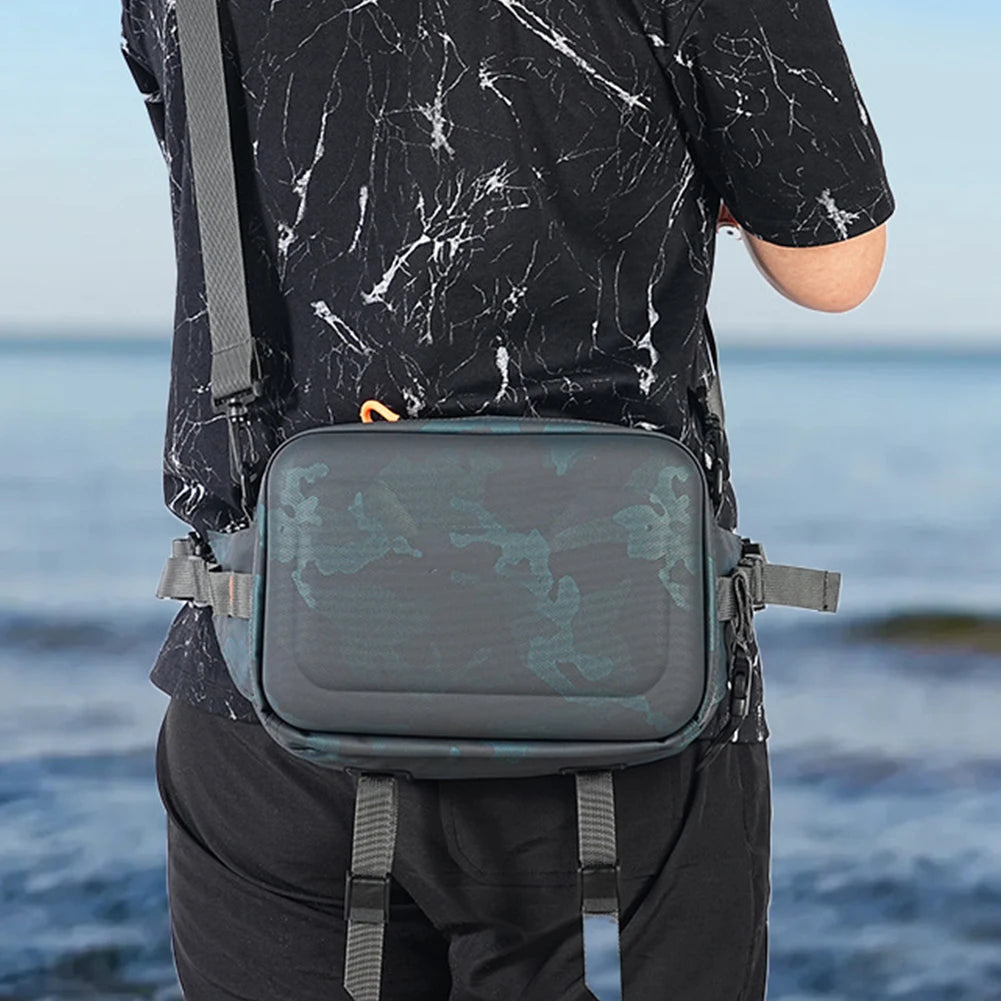 Waist Bag Waterproof Fishing Fanny Pack with Adjustable Belt Fishing Shoulder Bag for Outdoor Hiking Fishing