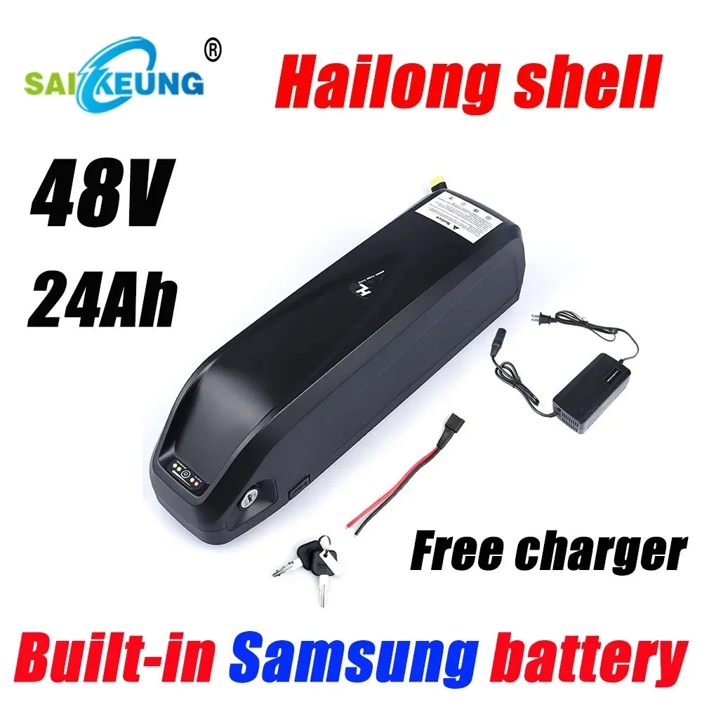 Hailong 48V 36V 52v 60v 72v Electric Cycle Battery 18650 Cells Pack 20 25 30 40 45 50 60Ah Fuel Ebike Battery for Bafang Tszz8