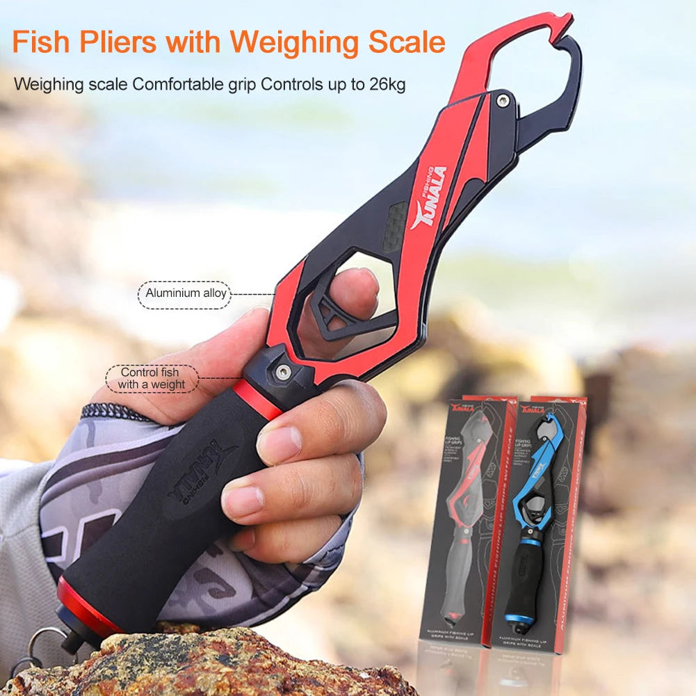 Multifunctional Fish Grip Fish Lip Gripper Aluminum Alloy Fish Controller One Hand Operation Anti Slip Fishing Supplies