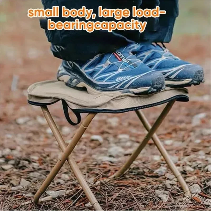 Folding Stool Mini Outdoor Camping Stool Portable Hunting Seat with Zippered Bag Slacker Chairs for Fishing Travelling Picnics