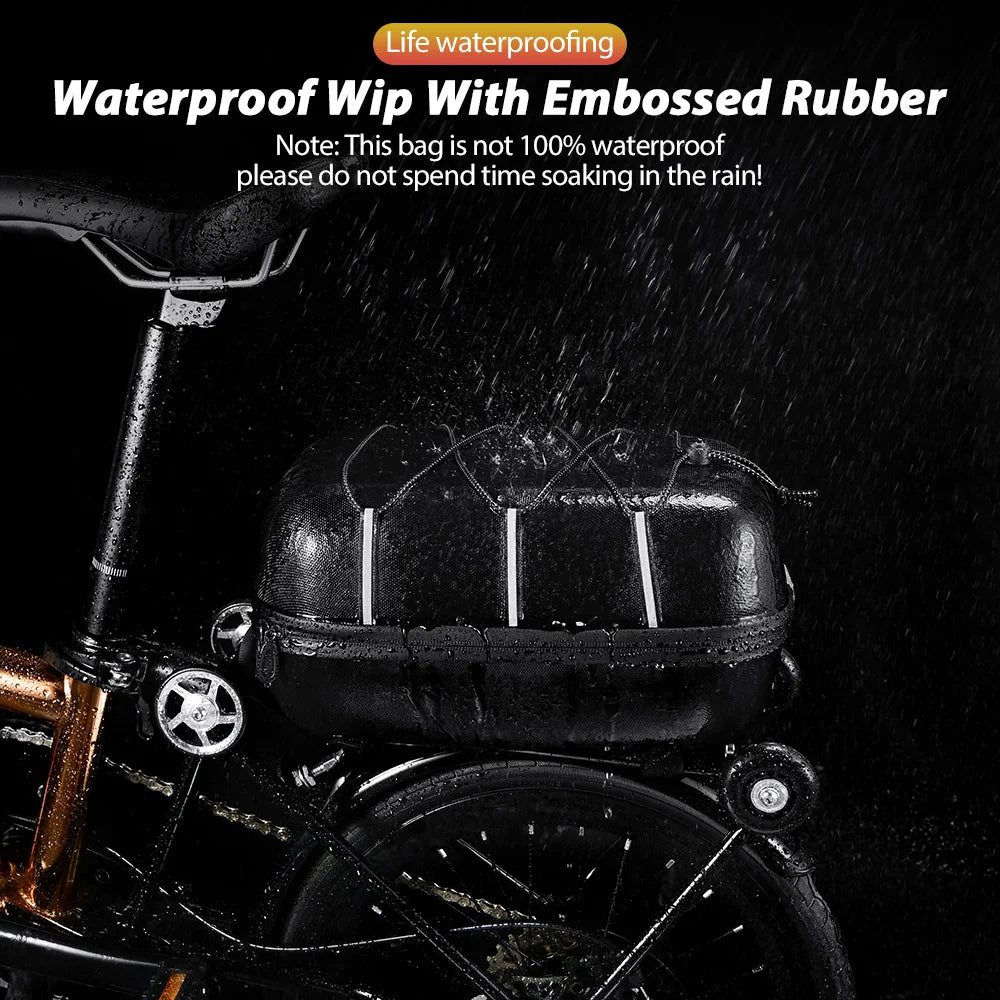 NEWBOLER Brompton Bicycle Rear Seat Bag MTB Bike Rack Bag Trunk Pannier Cycling Large Capacity Waterproof Travel Bag ﻿