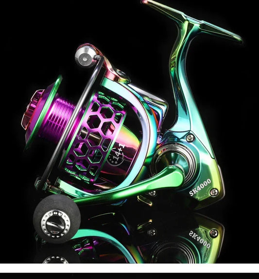 1000-6000 14+1BB Spinning Fishing Reel 5.0:1 High Speed Ratio EVA Grip Max Drag 8 Kg Handle Right/Left Carp Fishing Reel