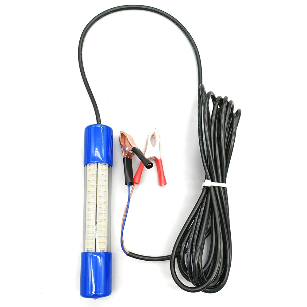 Underwater Fishing Light 50W Fish Lure Bait Finder Lamp 12-24V Glowing Fish Attractor Waterproof for Squid Shrimp Krill