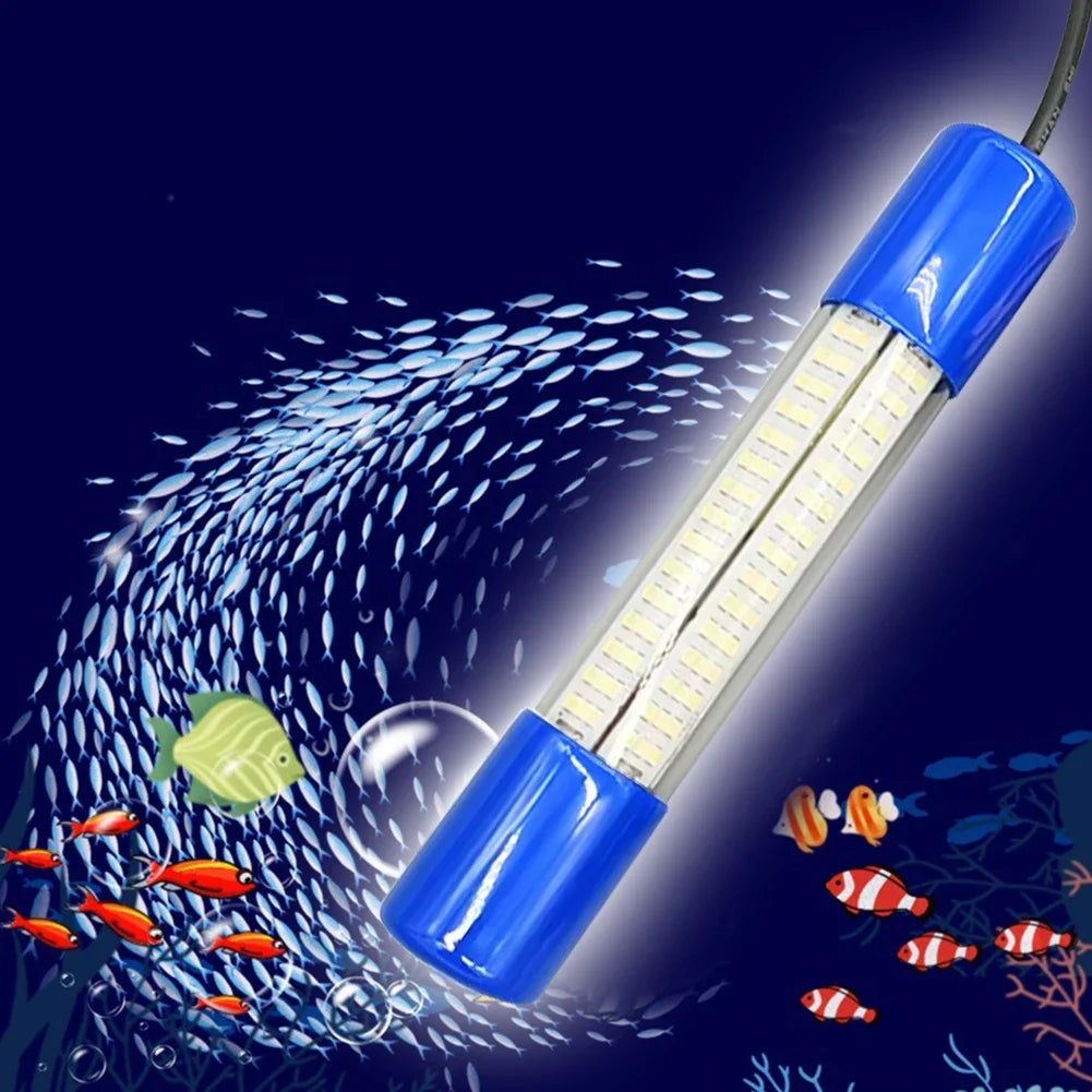 Underwater Fishing Light 50W Fish Lure Bait Finder Lamp 12-24V Submersible Boat Lamp Waterproof for Squid Shrimp Krill