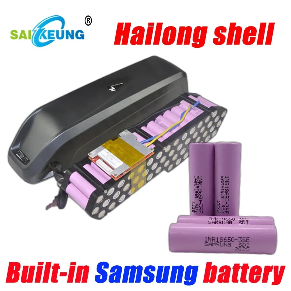 Hailong 48V 36V 52v 60v 72v Electric Cycle Battery 18650 Cells Pack 20 25 30 40 45 50 60Ah Fuel Ebike Battery for Bafang Tszz8
