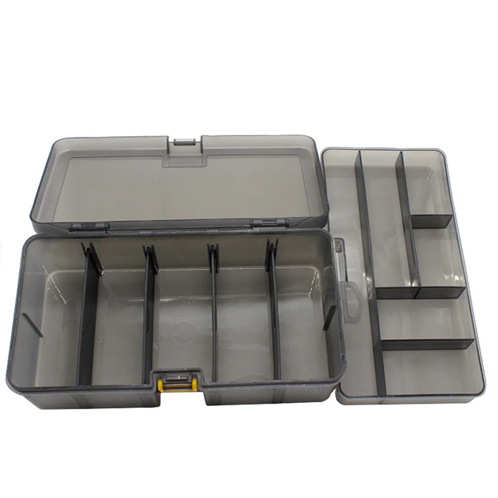 Double Layer Bait Lure Hook Accessories Box Waterproof Plastic Lures Hook Minnow Bait Storage Case Multifunctional Fishing Tool