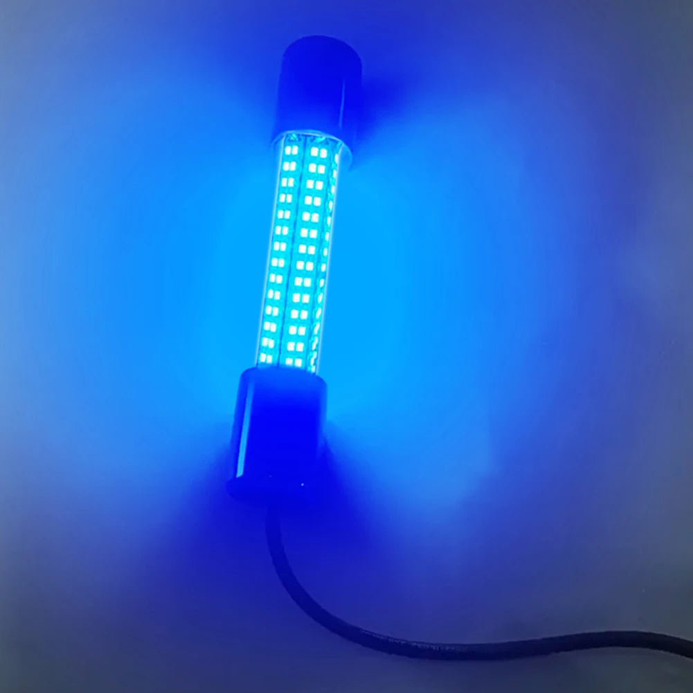 Underwater Fishing Light 50W Fish Lure Bait Finder Lamp 12-24V Glowing Fish Attractor Waterproof for Squid Shrimp Krill