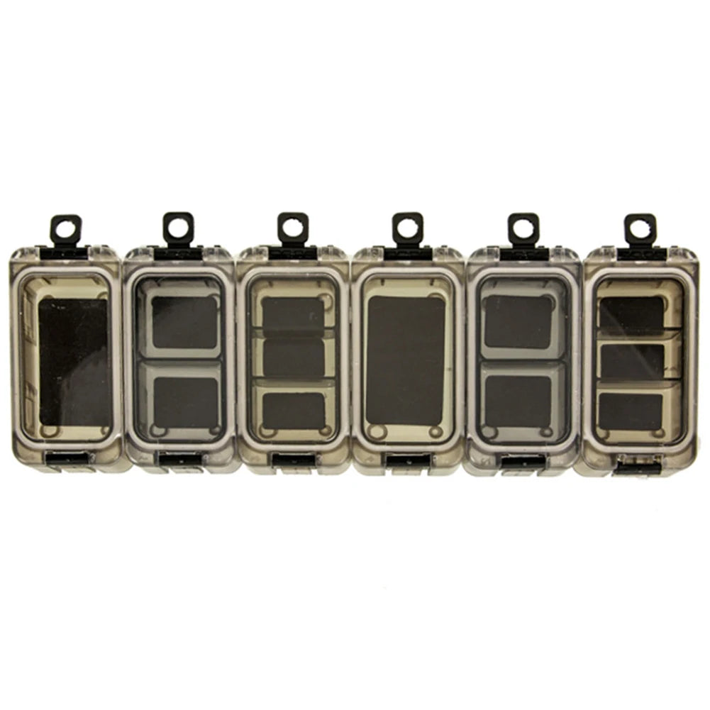 6Pcs Magnetic Outdoor Fishing Box Waterproof Fishing Hook Accessories Storage Box Expandable for Bass Carp Fishing Accessories