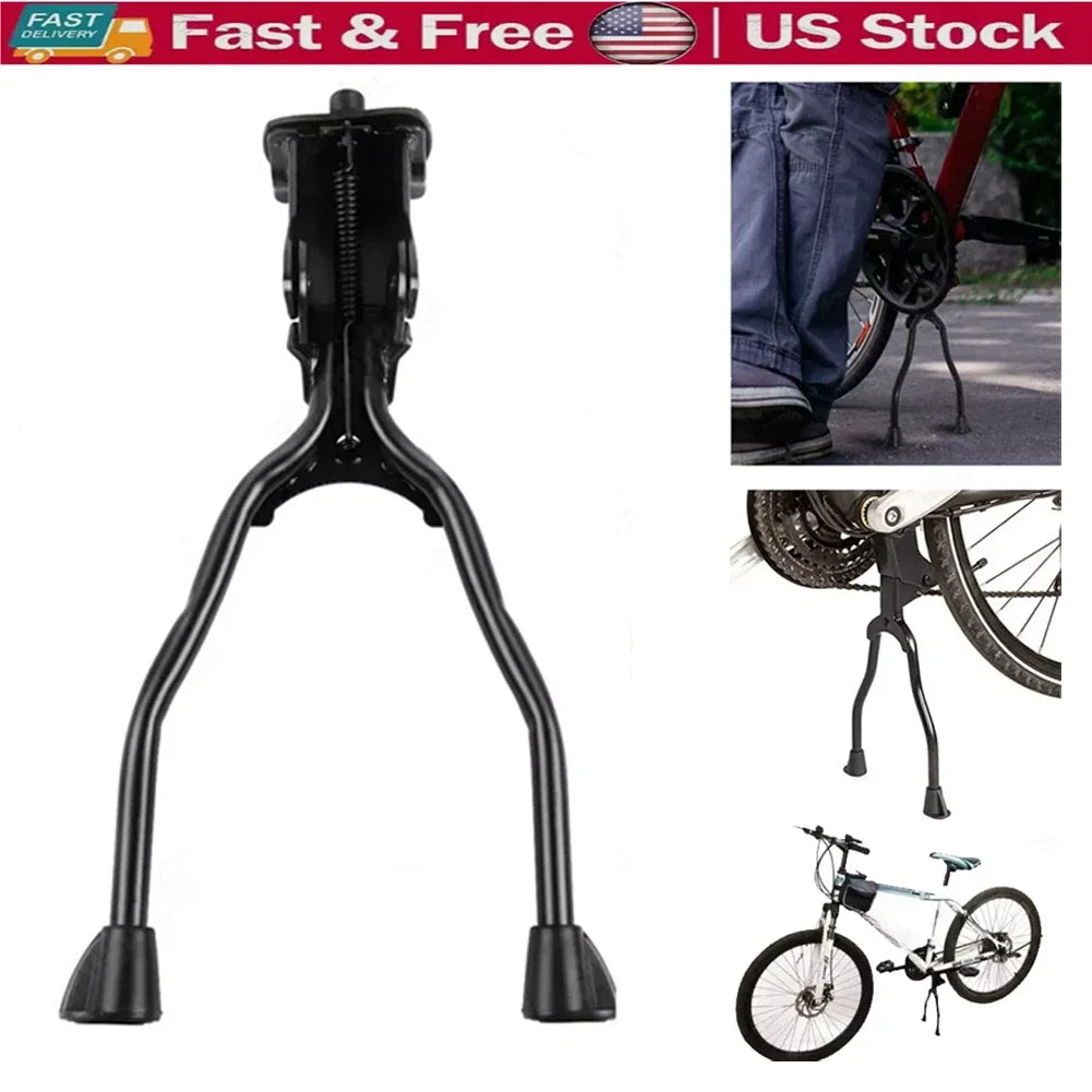 Bicycle Kickstand Mountain Bike  Stainless Steel Foldable Double Leg Kickstand Intermediate Stand 24-29 Inches Bicycle Parts